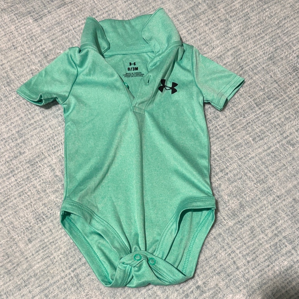 Under Armour Green Onesie, 0-3 months